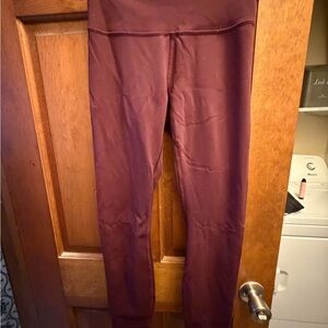 Lululemon Athletica Maroon High-Waisted Leggings